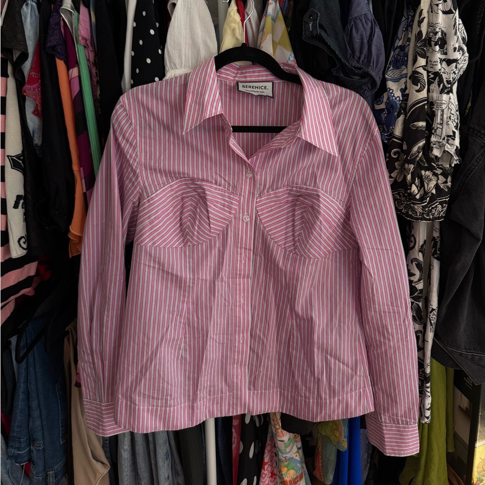 Pink Striped Button Down